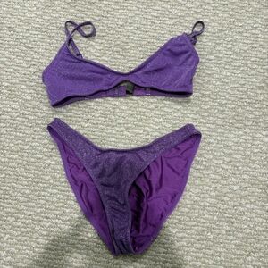 Triangl Women's Purple Sparkle Bikini Sets